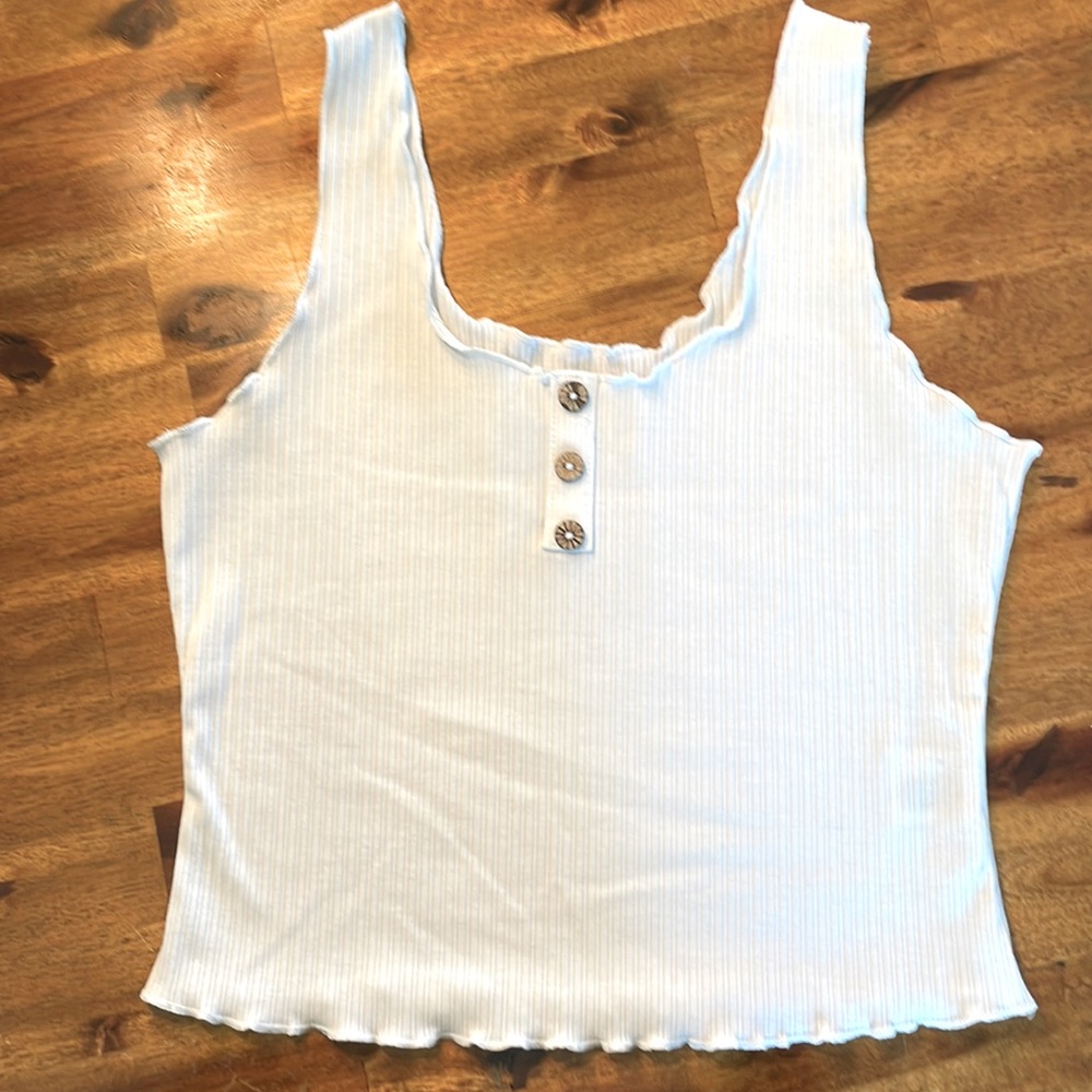 SHEIN medium ribbed cropped tank top